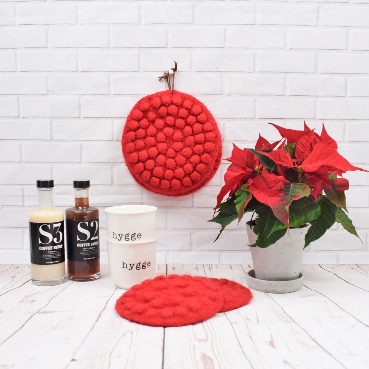 Christmas Pot holders with Bubbles