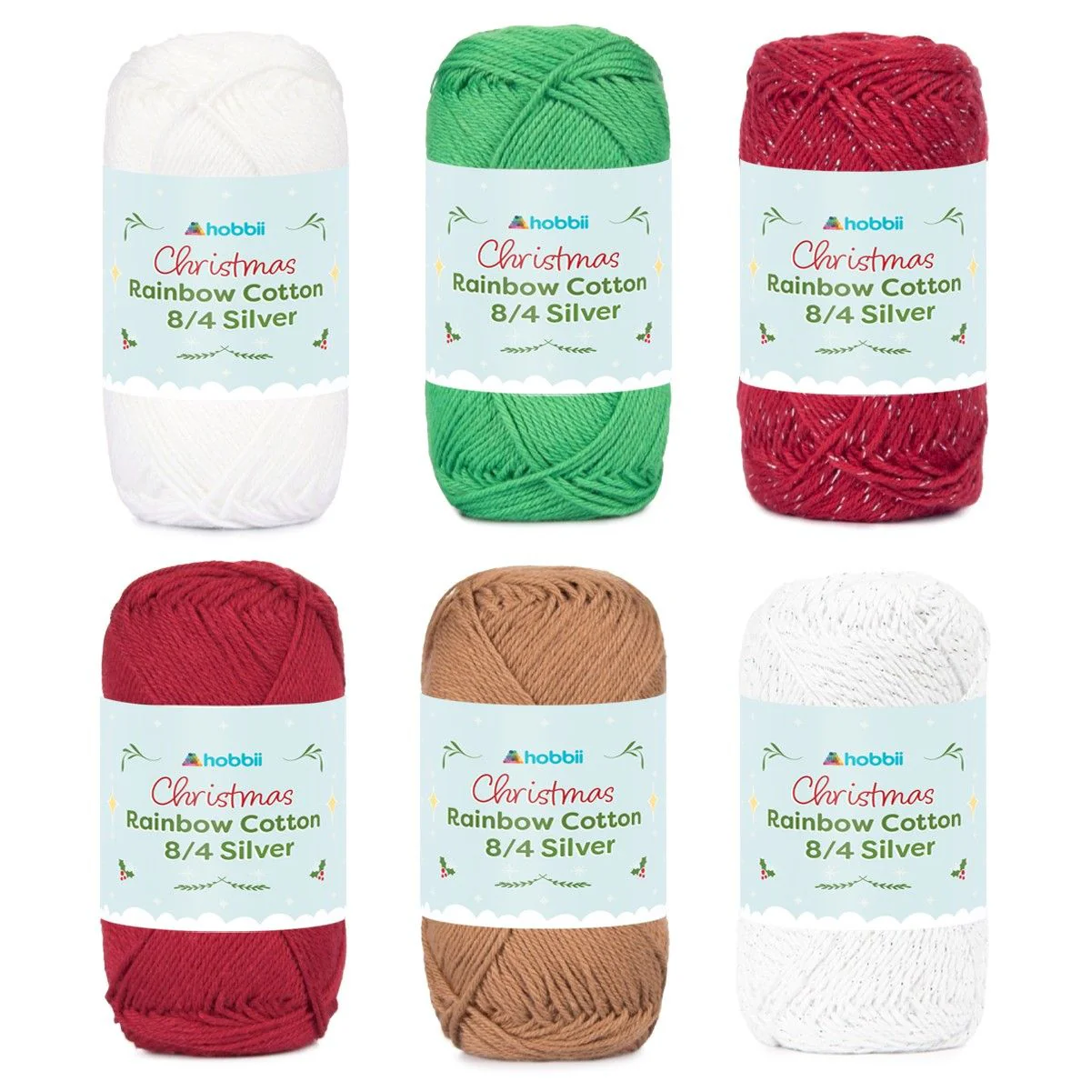 Rainbow Cotton 8/4 Christmas Silver Color Pack (Limited Edition)