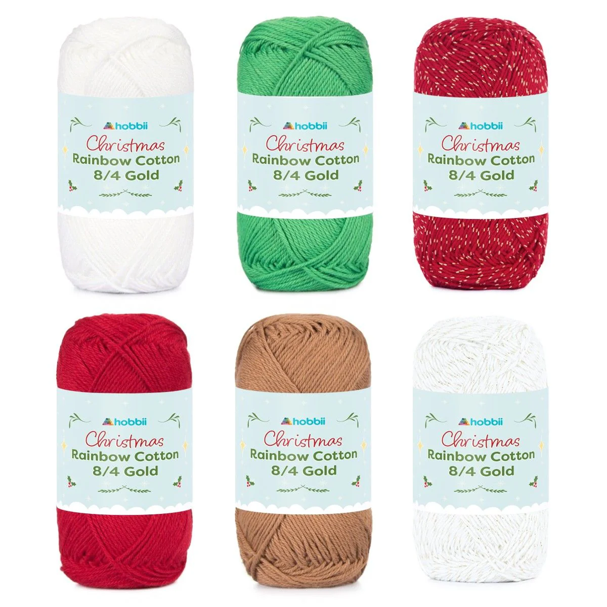 Rainbow Cotton 8/4 Christmas Gold Color Pack (Limited Edition)