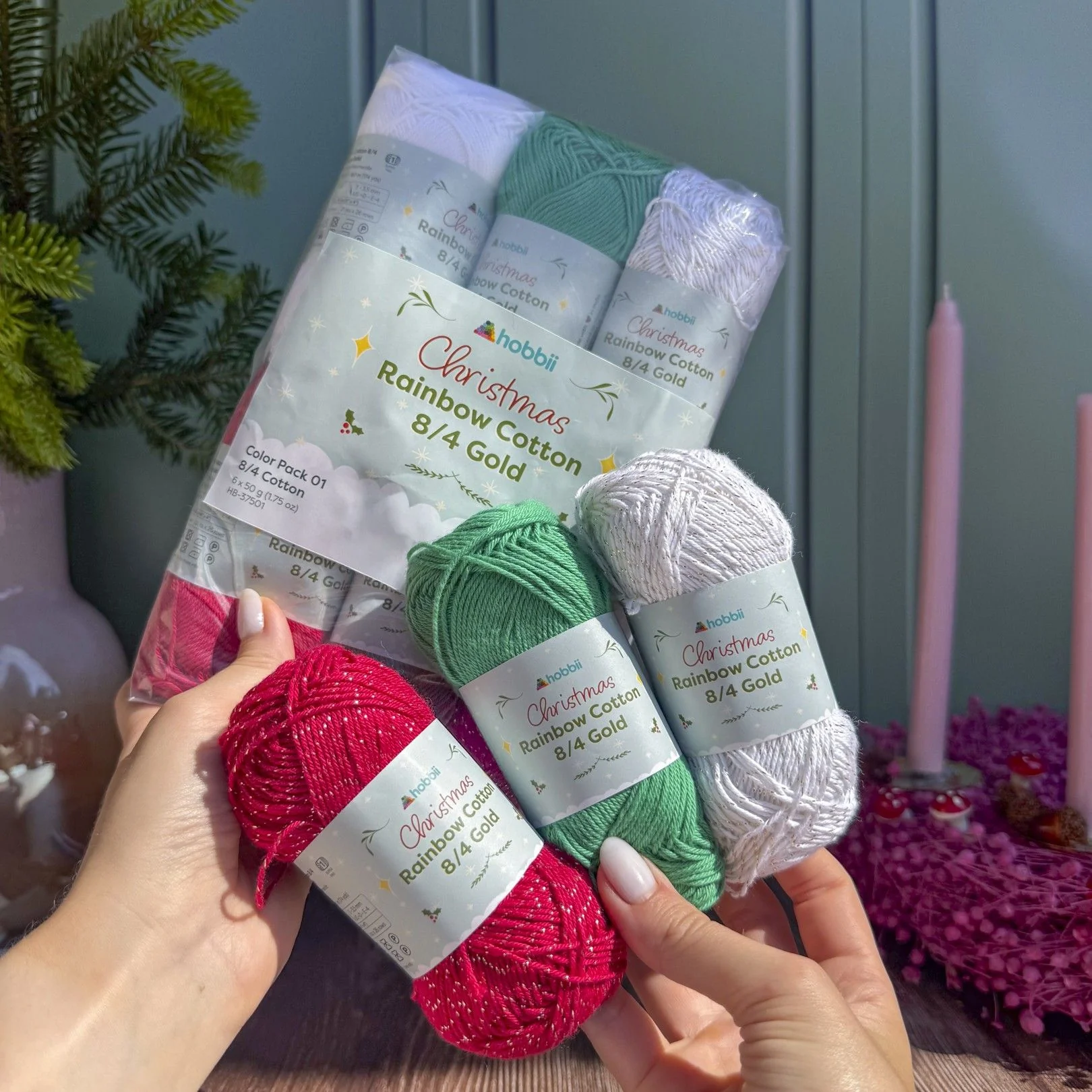 Rainbow Cotton 8/4 Christmas Gold Color Pack (Limited Edition)