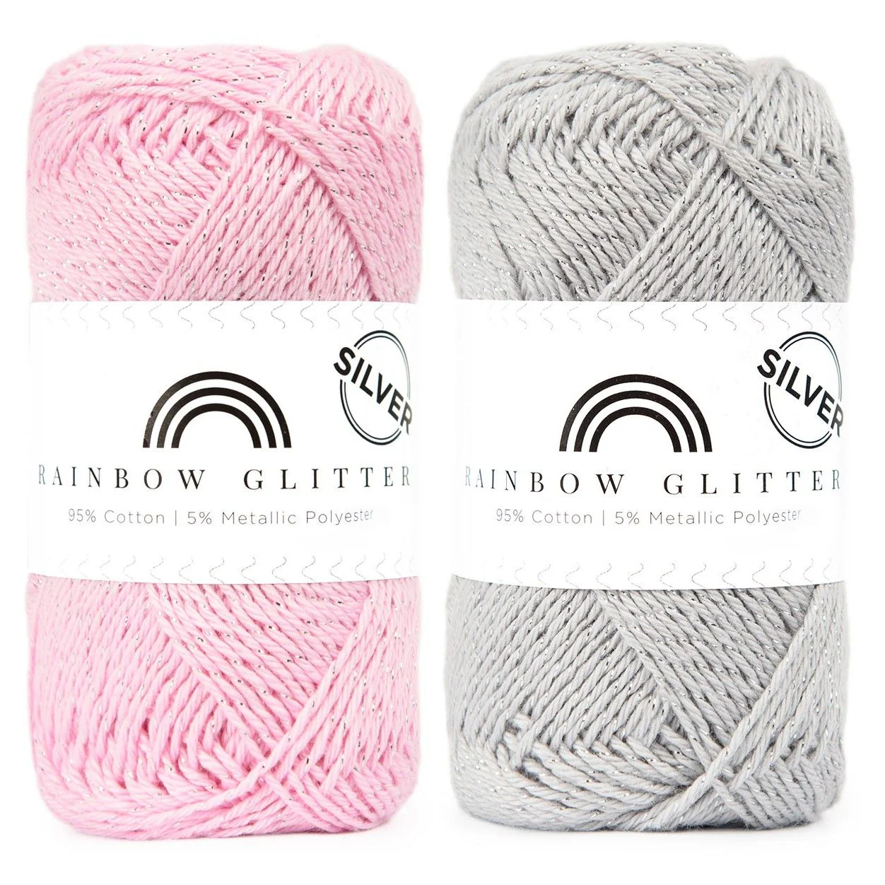Rainbow 8/4 Glitter Silver