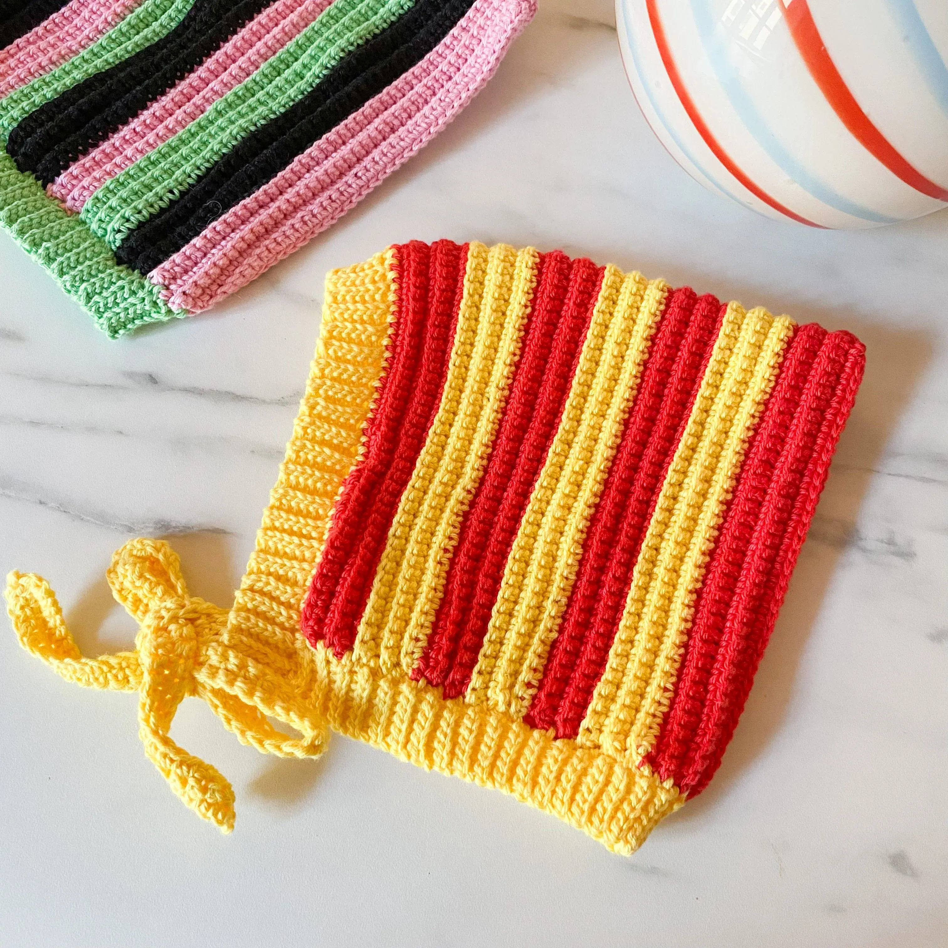 Candy Stripes - Baby bonnet