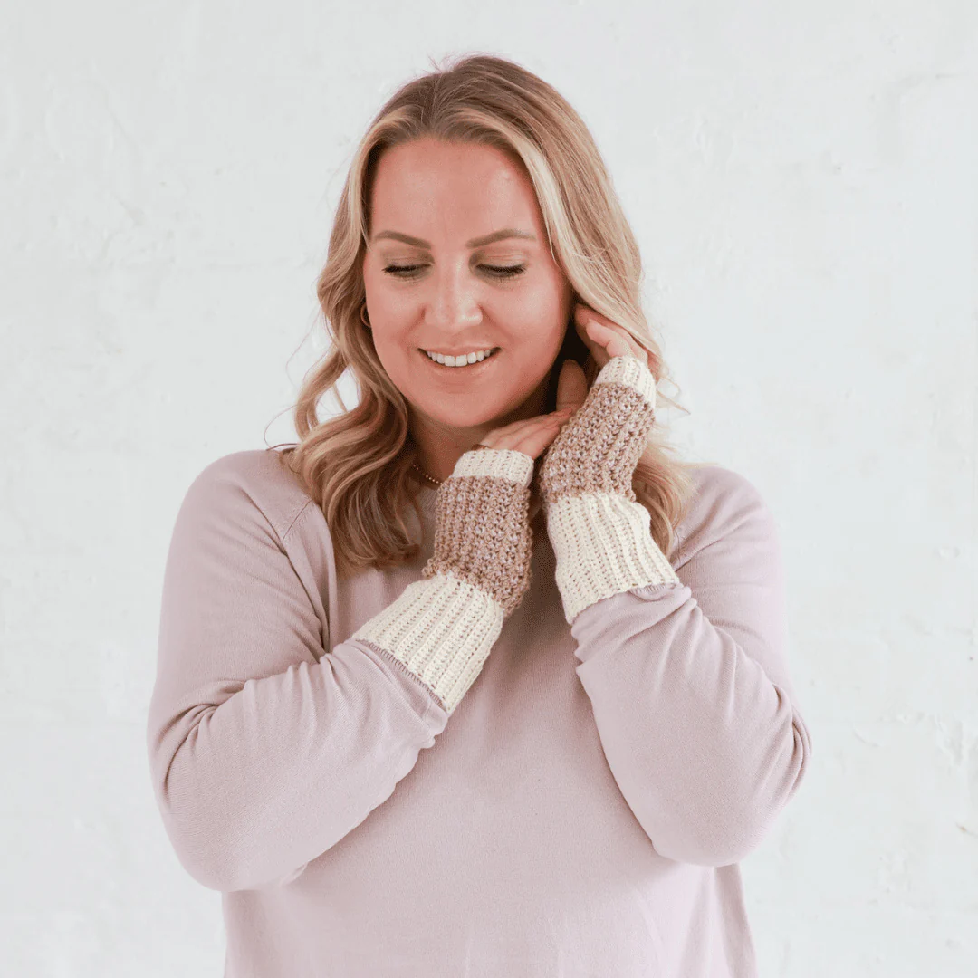 Coffee and Cream - Wrist Warmers