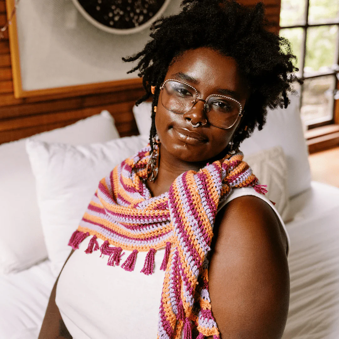 Confetti Glass - Triangular Shawl