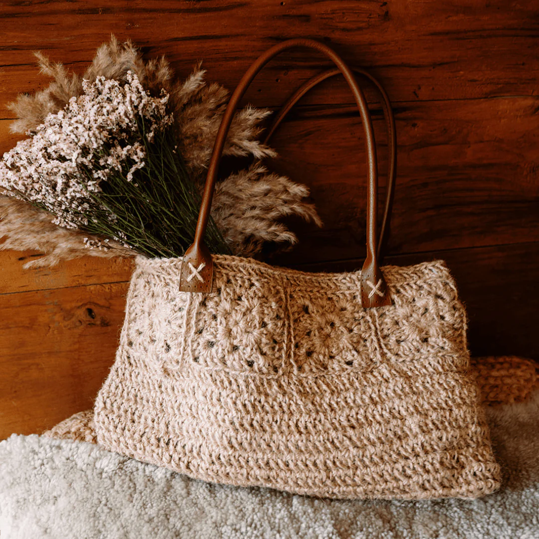 Rose Window - Jute Tote Bag