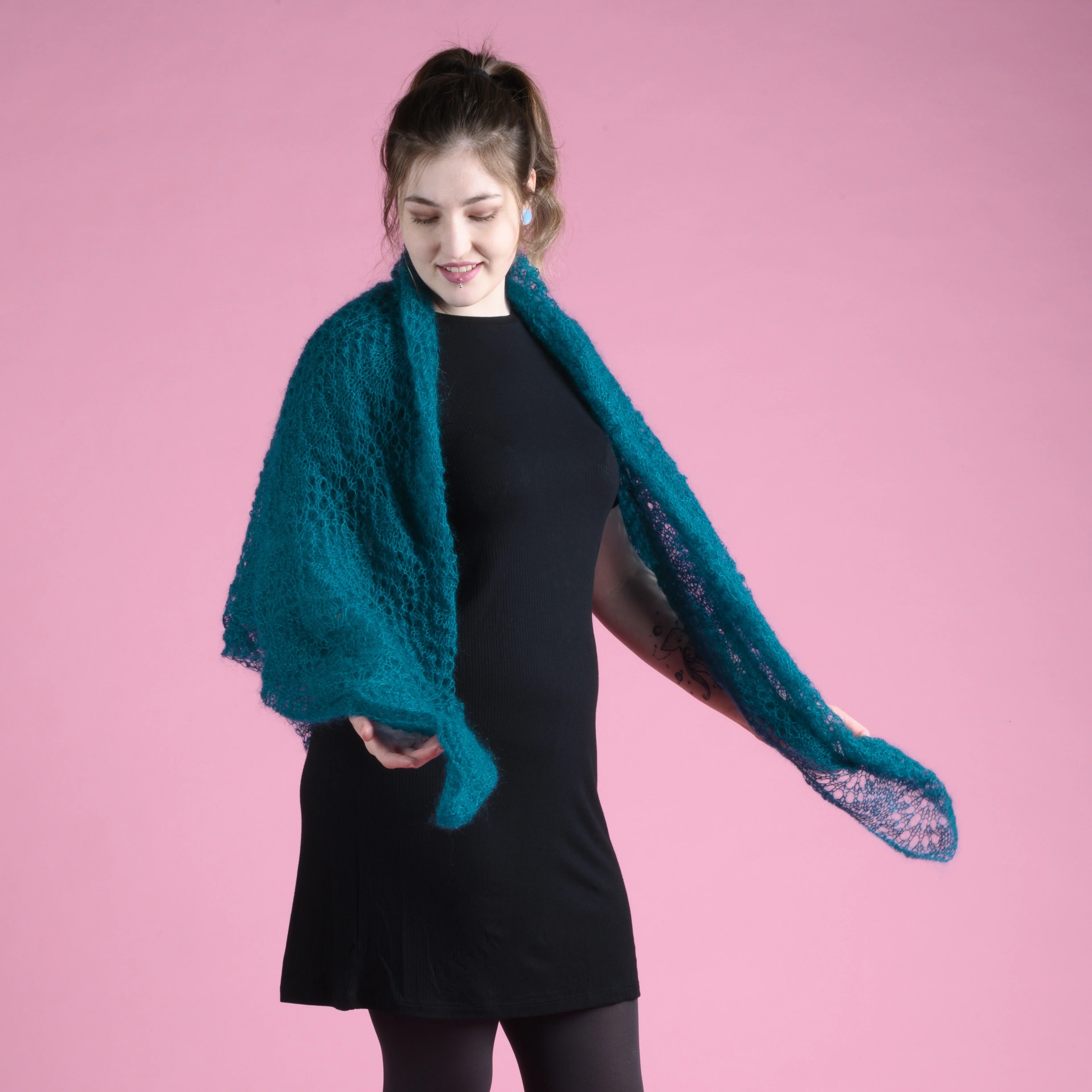 Peacock shawl in Kid Silk