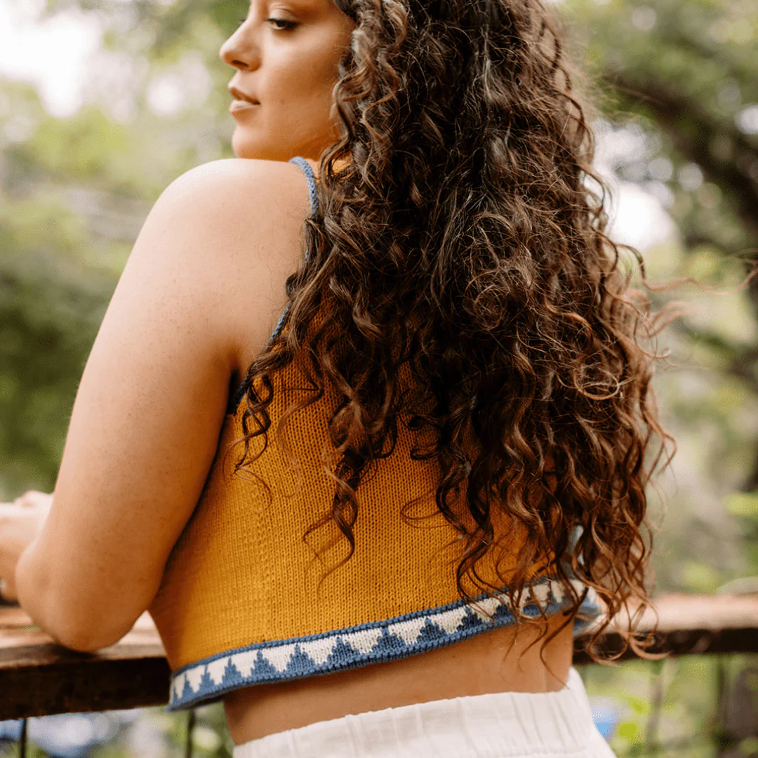 Bevelled Tank - Sleeveless Intarsia Top