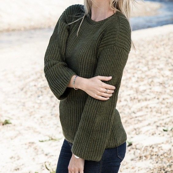 1671 â Sweater in fishermanâs rib in Mayflower Easy Care
