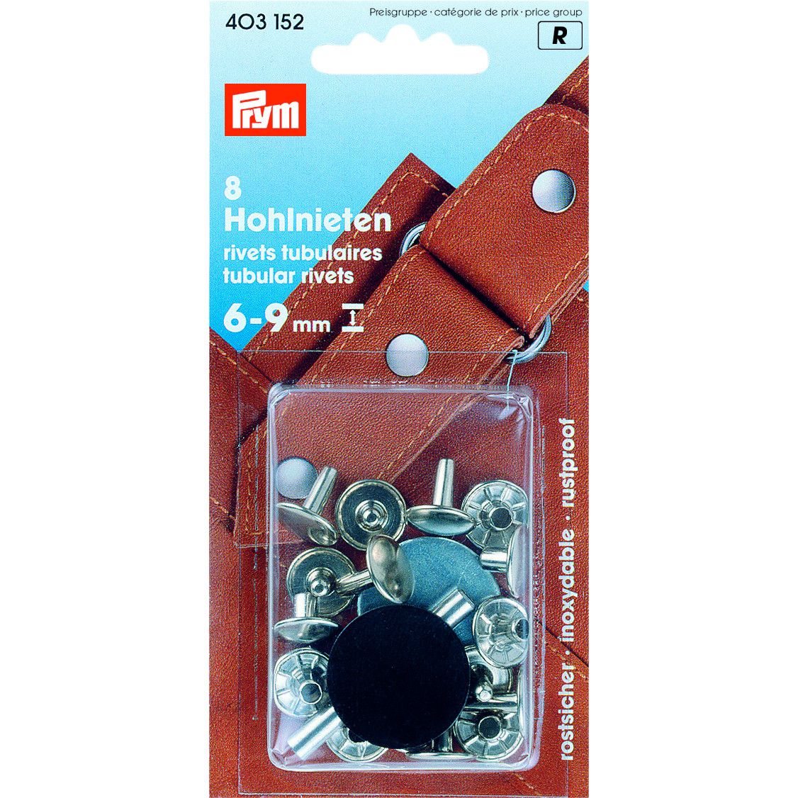 Tubular Rivets (6 - 9 mm) - Silver