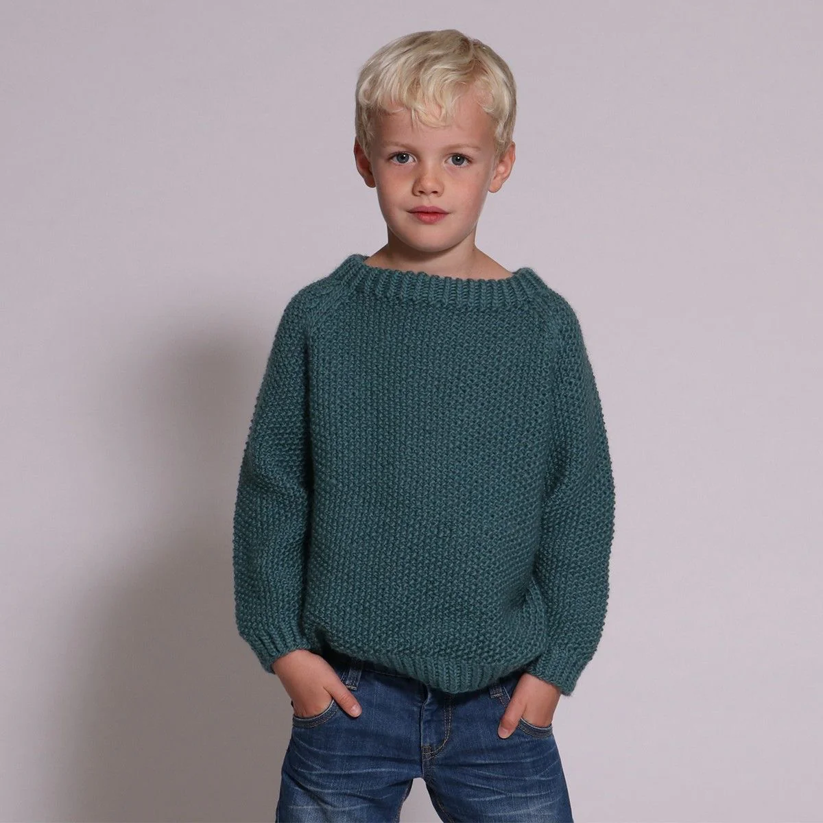 Alex Sweater in Seed Stitch