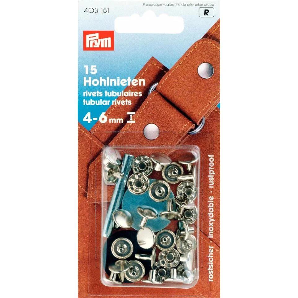 Tubular Rivets (4 - 6 mm) - Silver