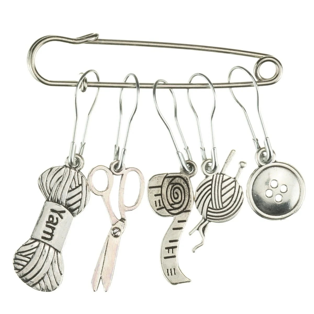 Stitch Markers w. Shawl Needle