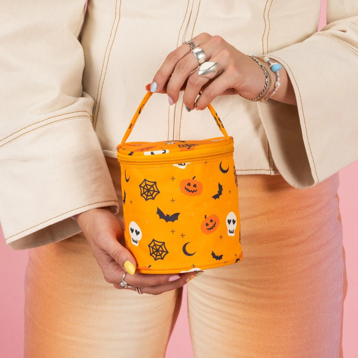 Yarn Holder Bag w. Halloween Print