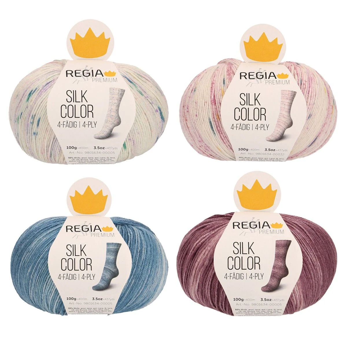 Regia Premium Silk Color 4-ply