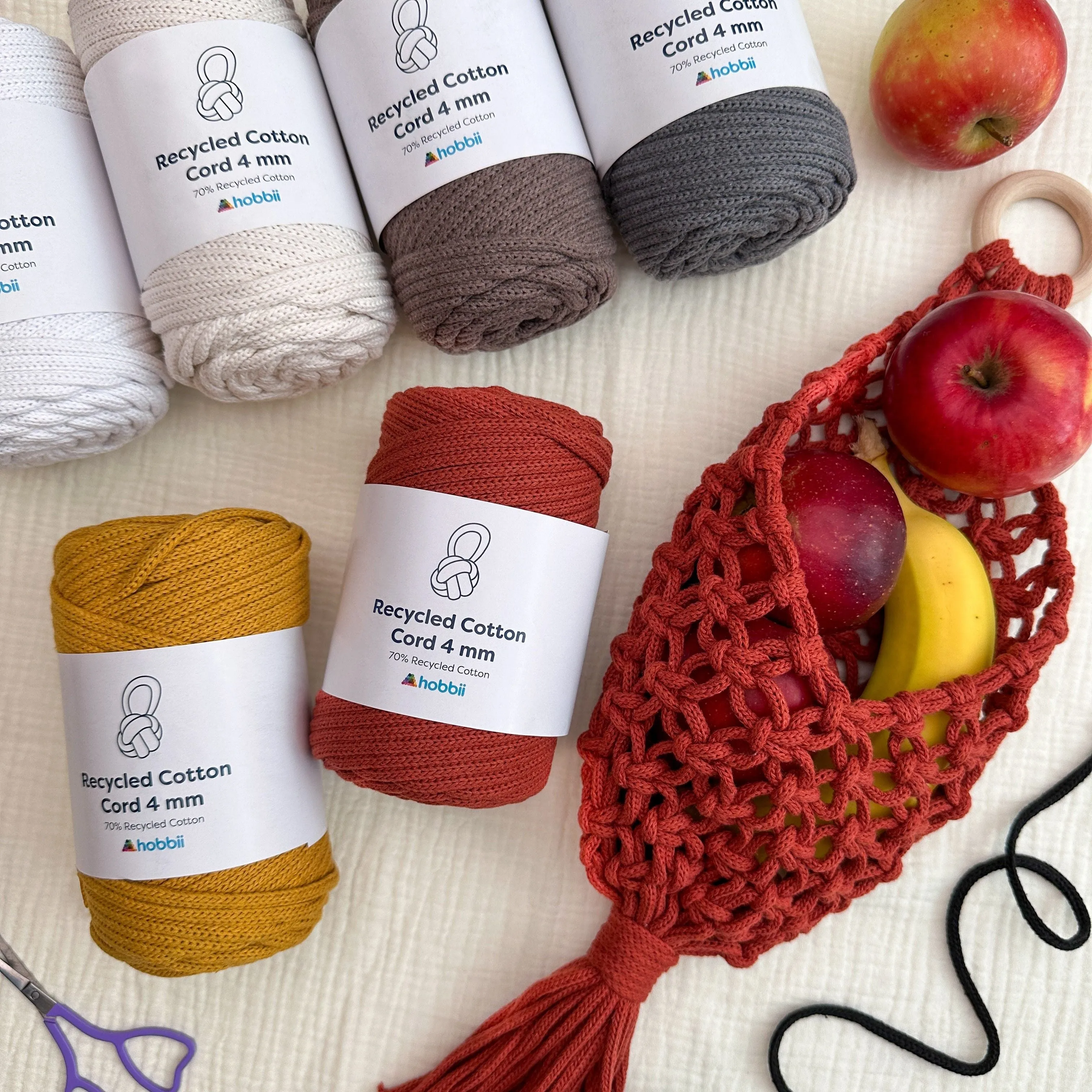 Recycled Cotton Cord (4 mm - 0.15 in)