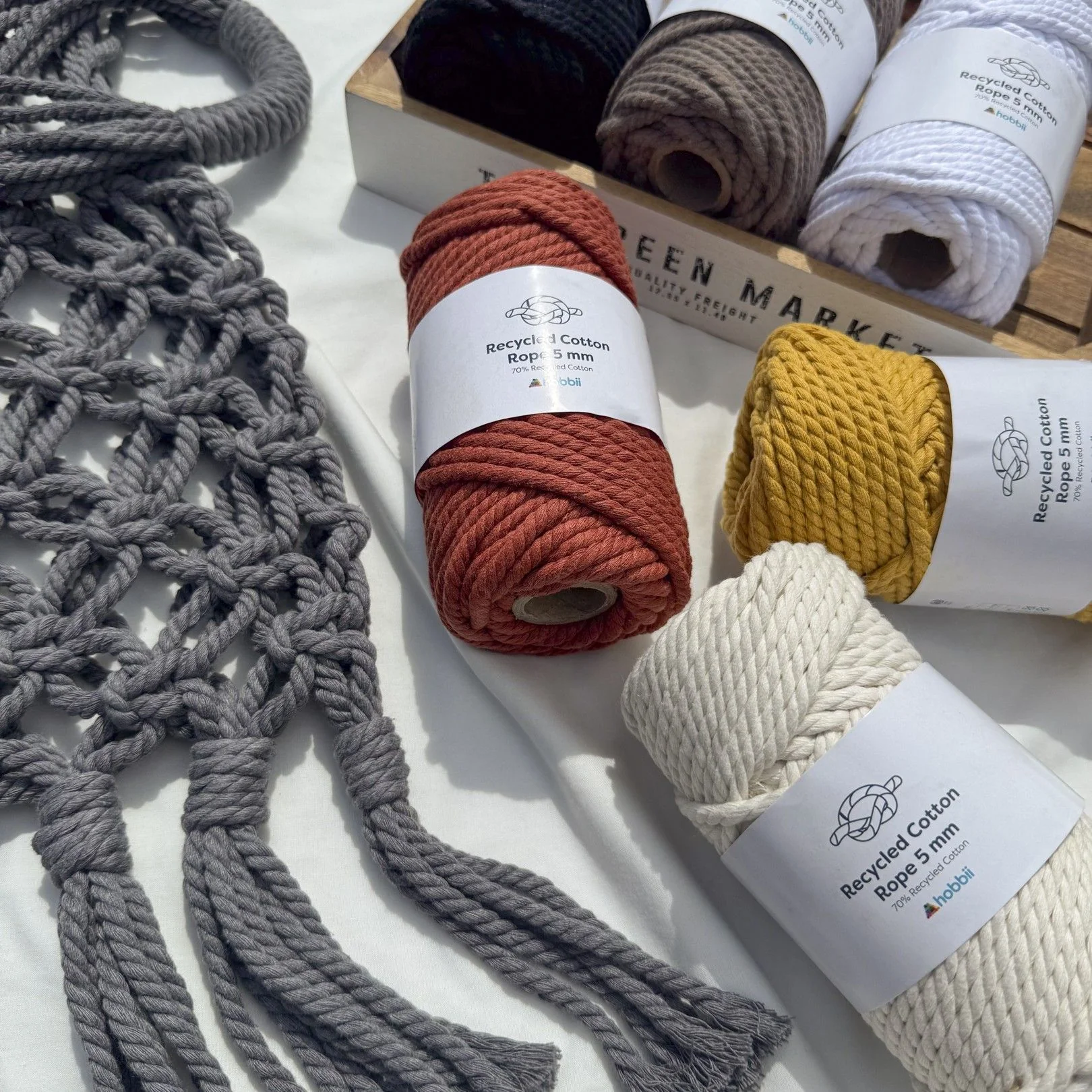 Recycled Cotton Rope (5 mm - 0.19 in)