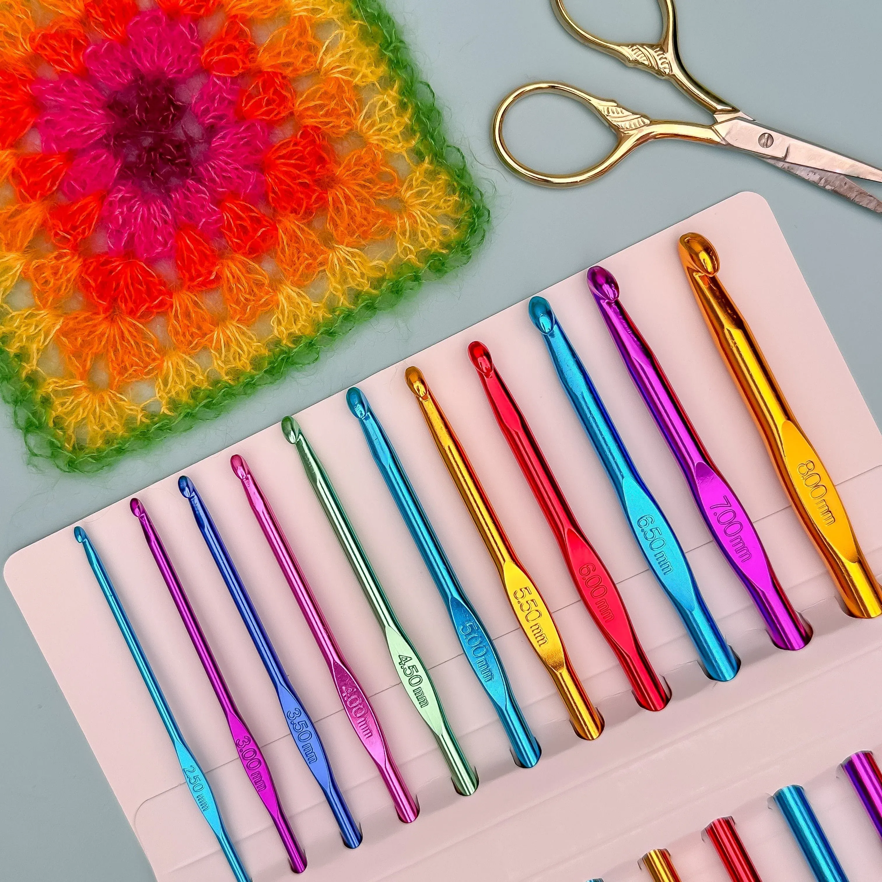 Alu Crochet Hook Set - 11 sizes