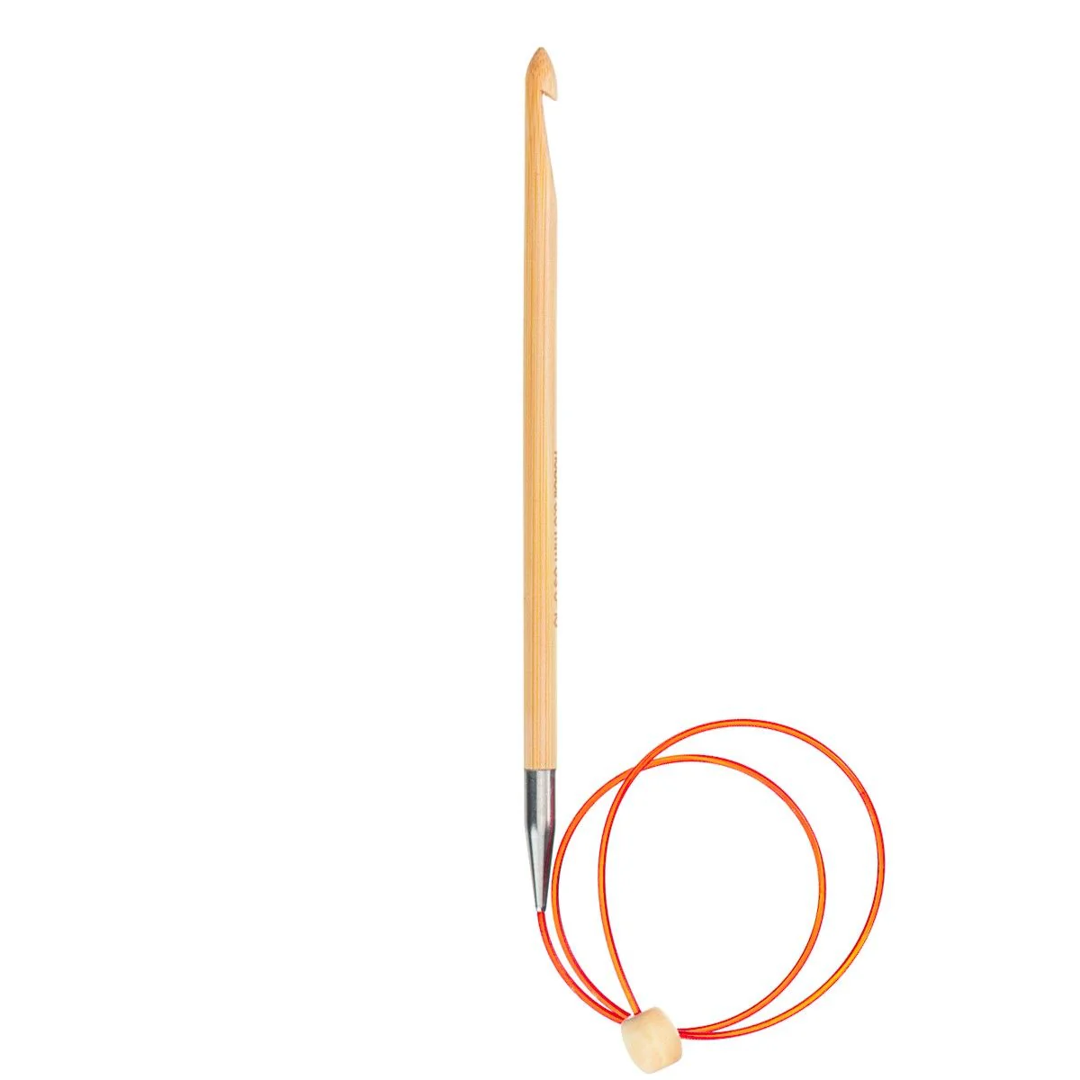 Bamboo Tunisian Crochet Hook with Wire - 50 cm (20 in)
