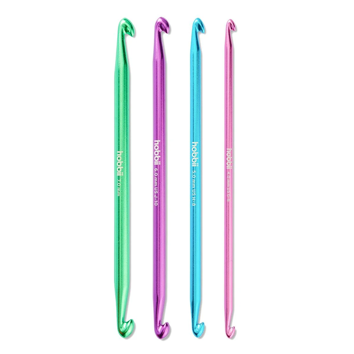 Alu Double Ended Tunisian Crochet Hook Set - 14 cm