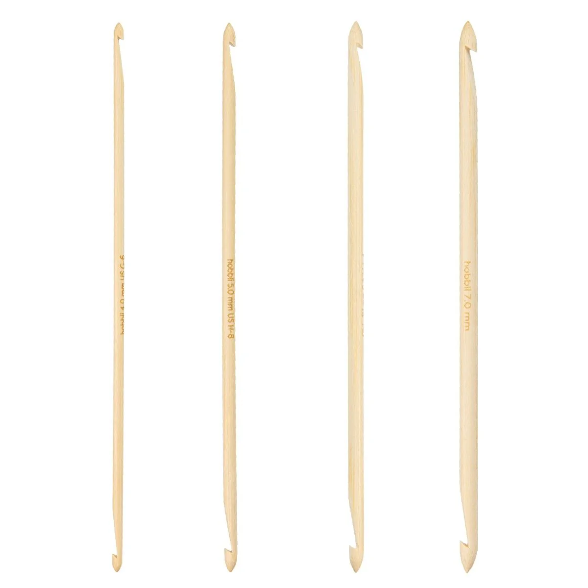 Bamboo Double Ended Tunisian Crochet Hook Set - 20 cm (8 in)