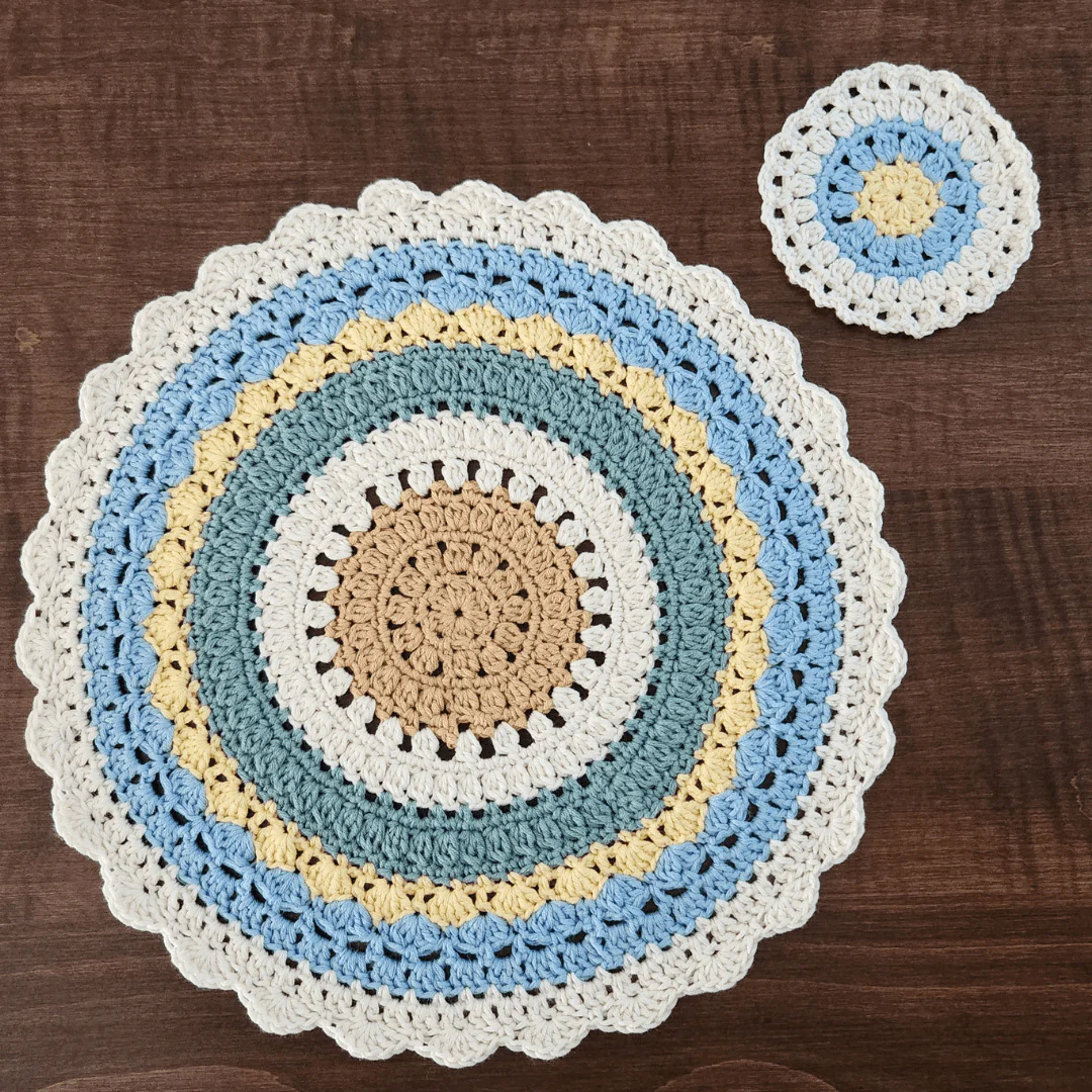 Spring Mandala - Placemat and Coaster Set