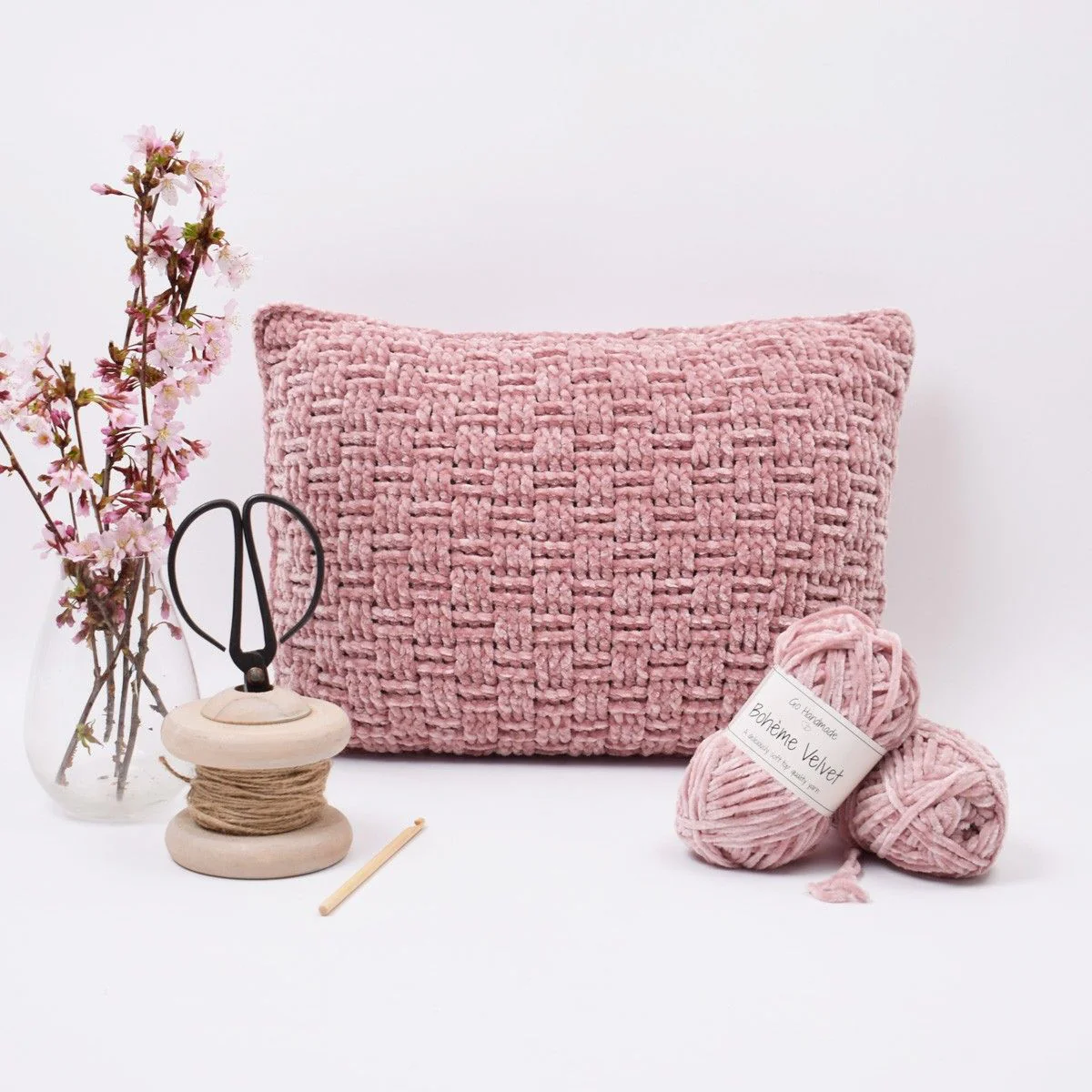 Velvet Woven Pillow - Rectangular