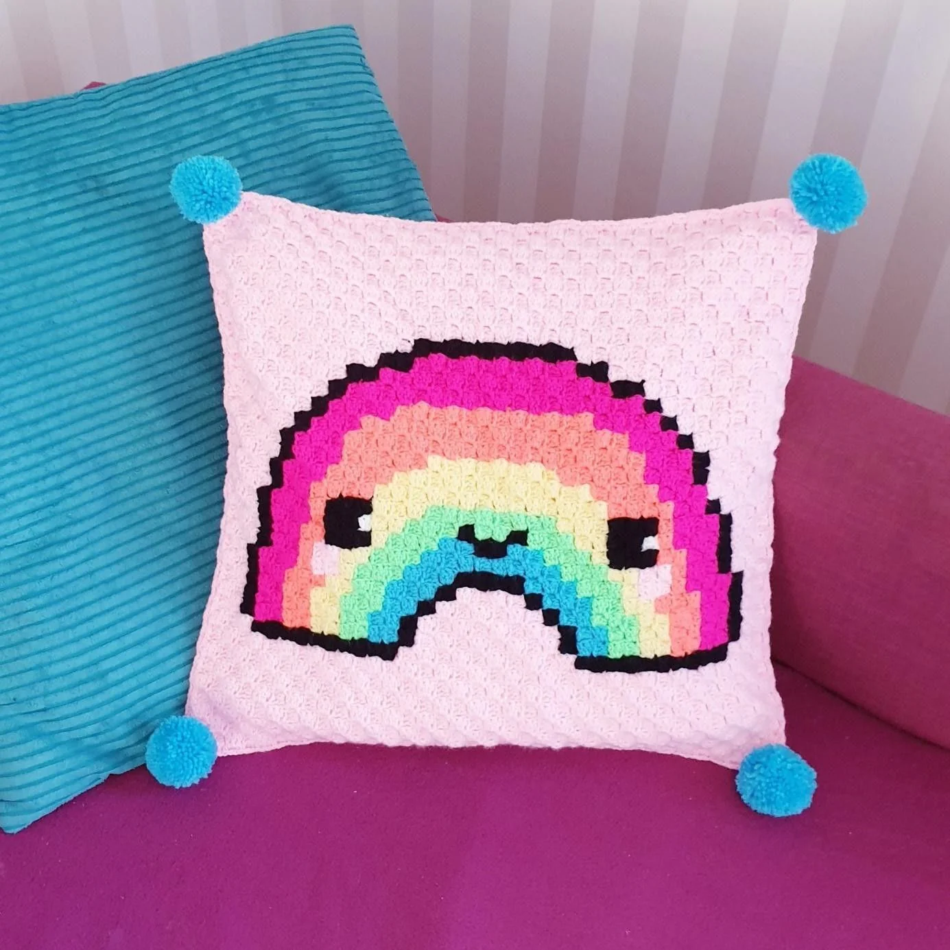 Kawaii Rainbow - Pillow