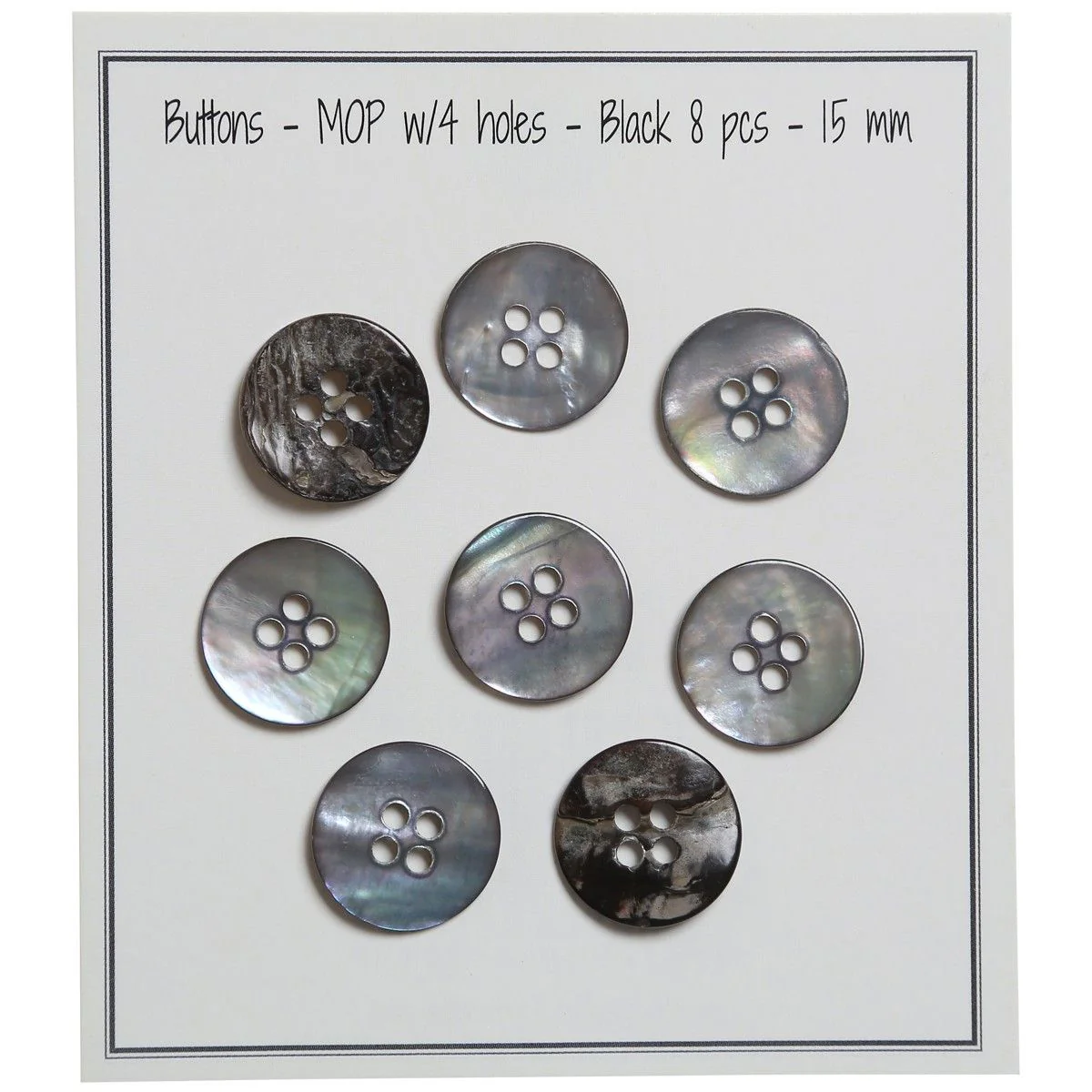 Buttons - Mother-of-pearl - Black