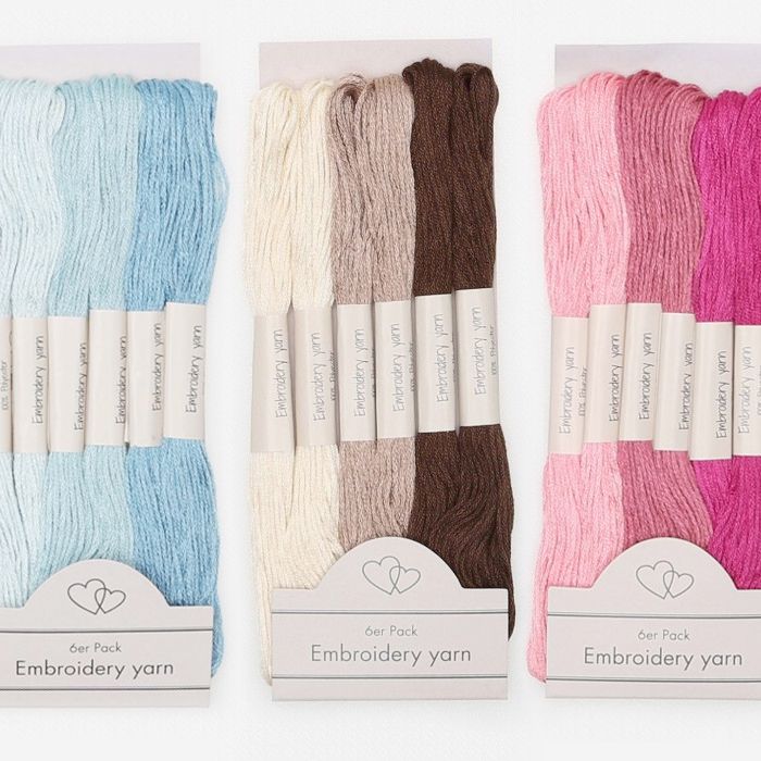 Embroidery Yarns 6-pack