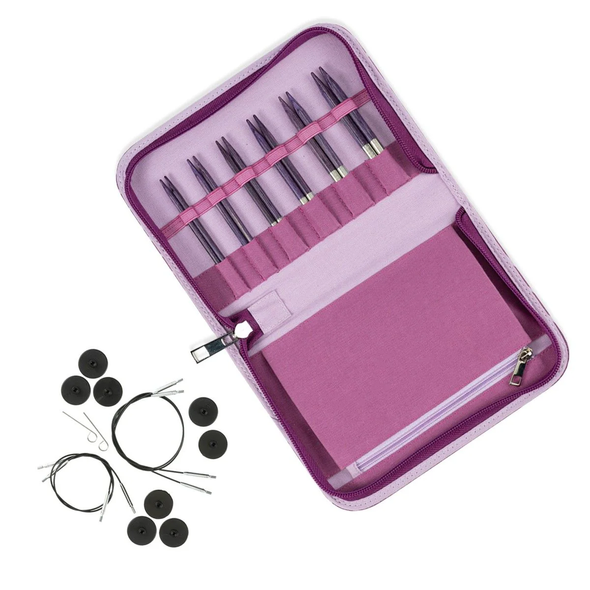 Betula Short Interchangeable Circular Needle Set Essential - Mulberry