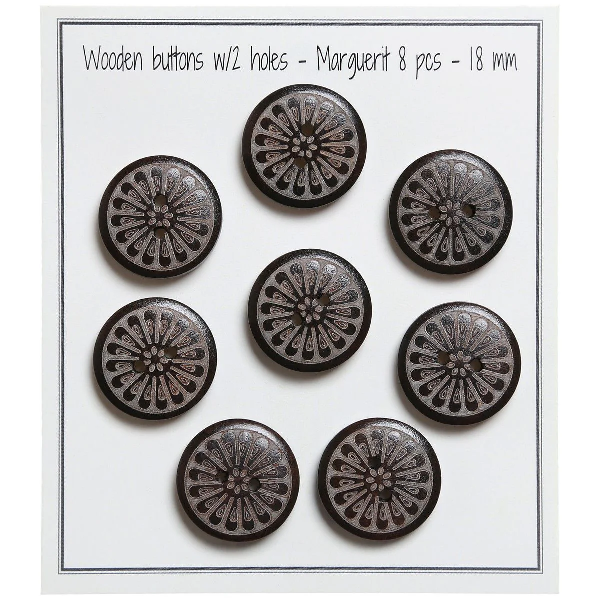 Wooden Marguerit Buttons