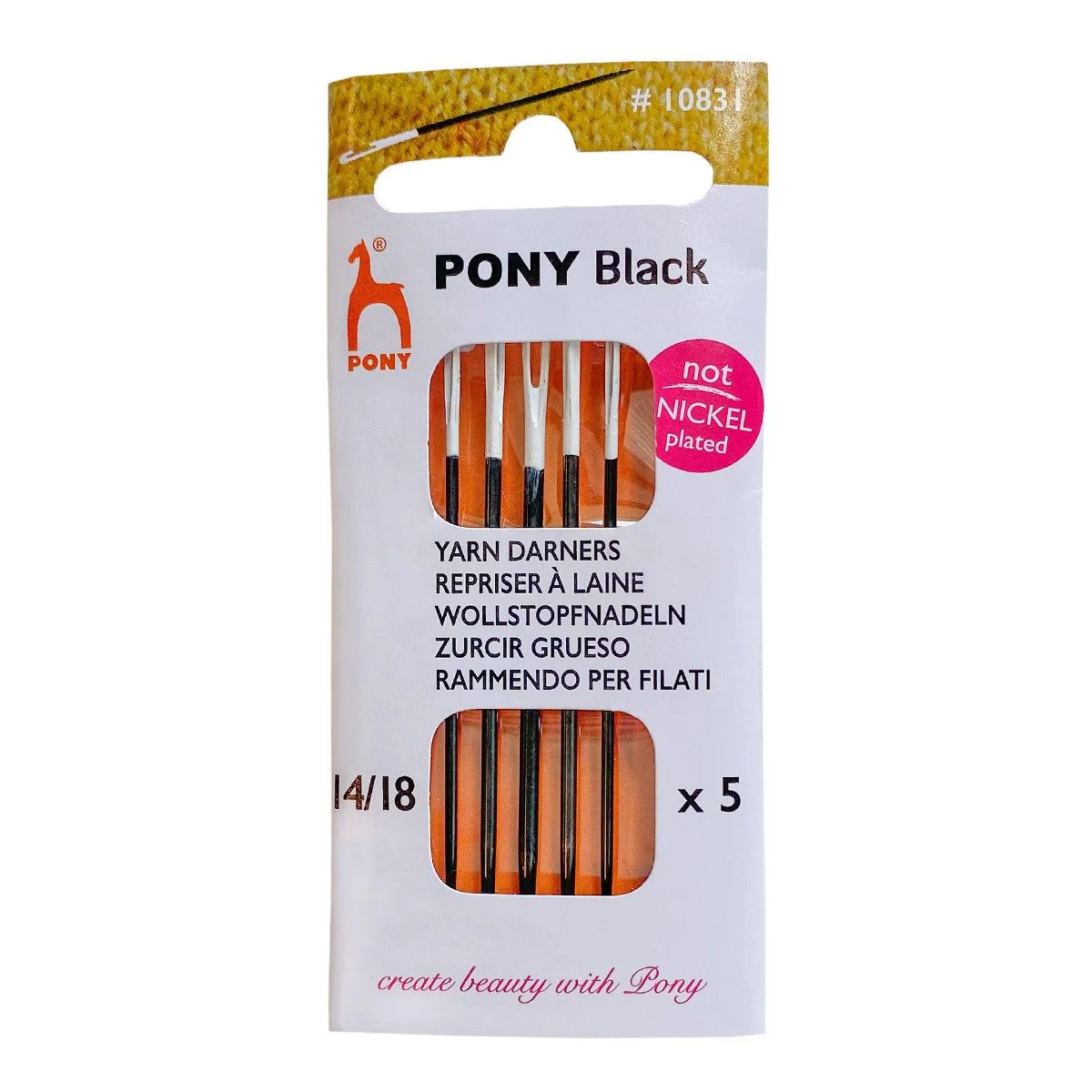 Wool Needles â Black & White - Size 14/18