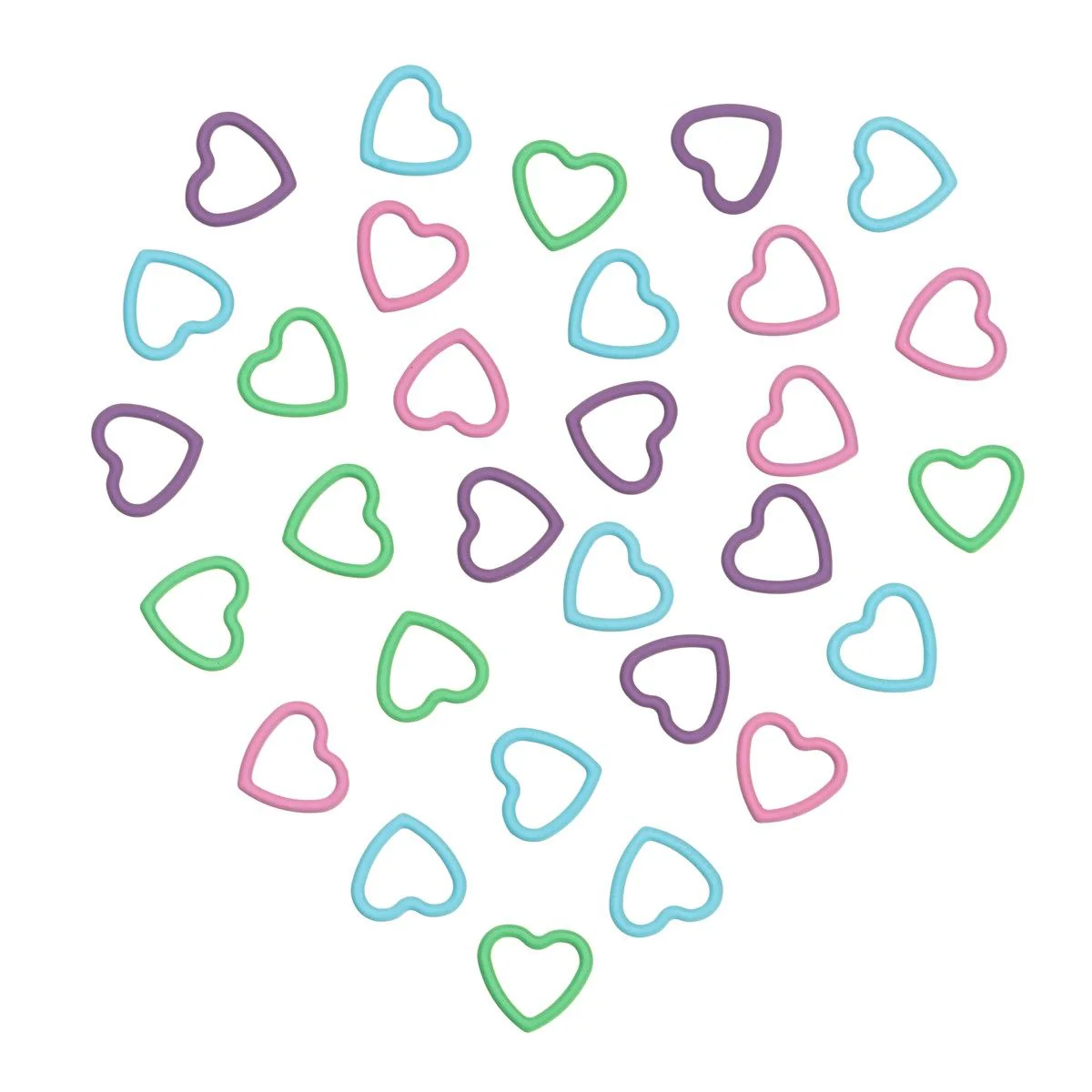 Metal stitch markers - Hearts