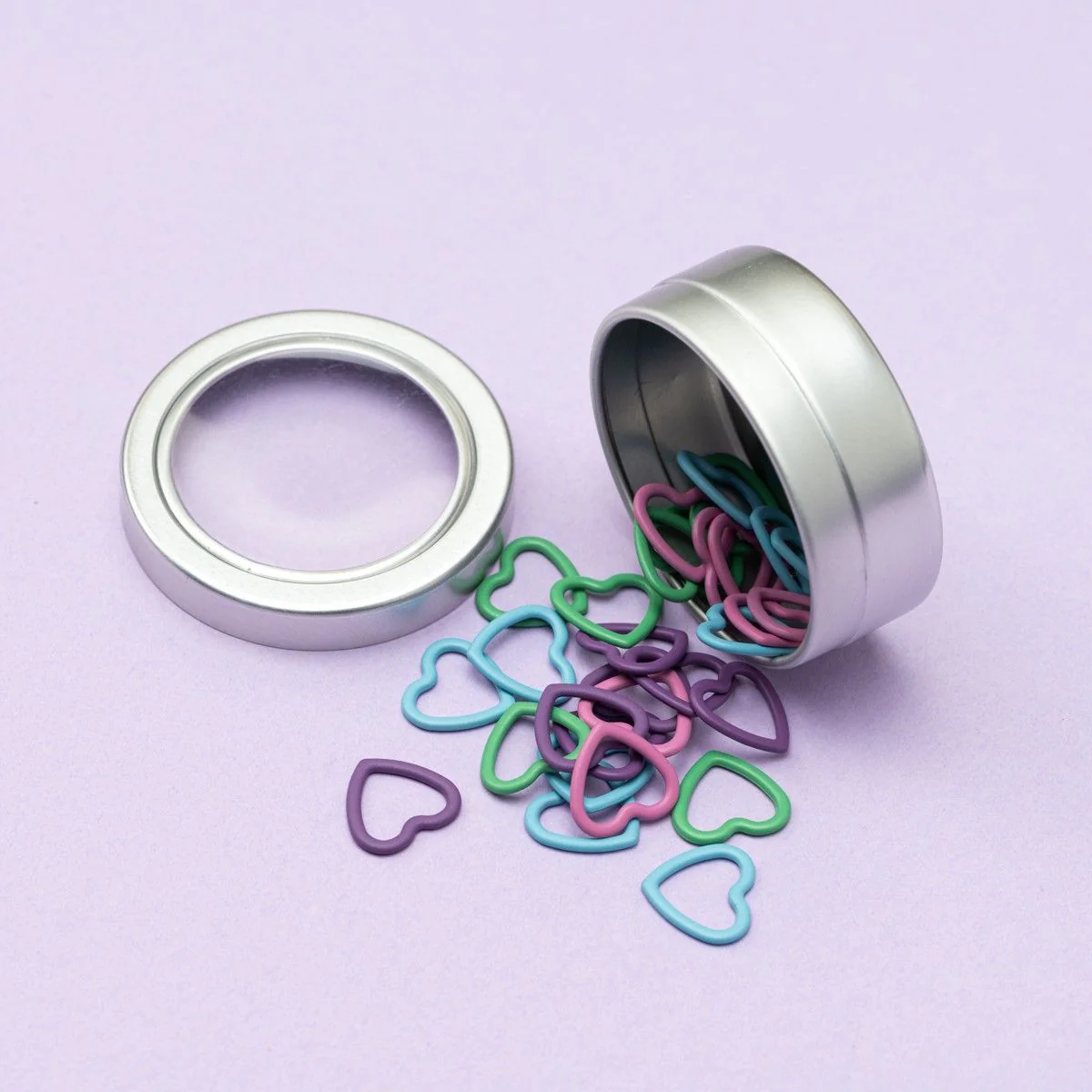 Metal stitch markers - Hearts