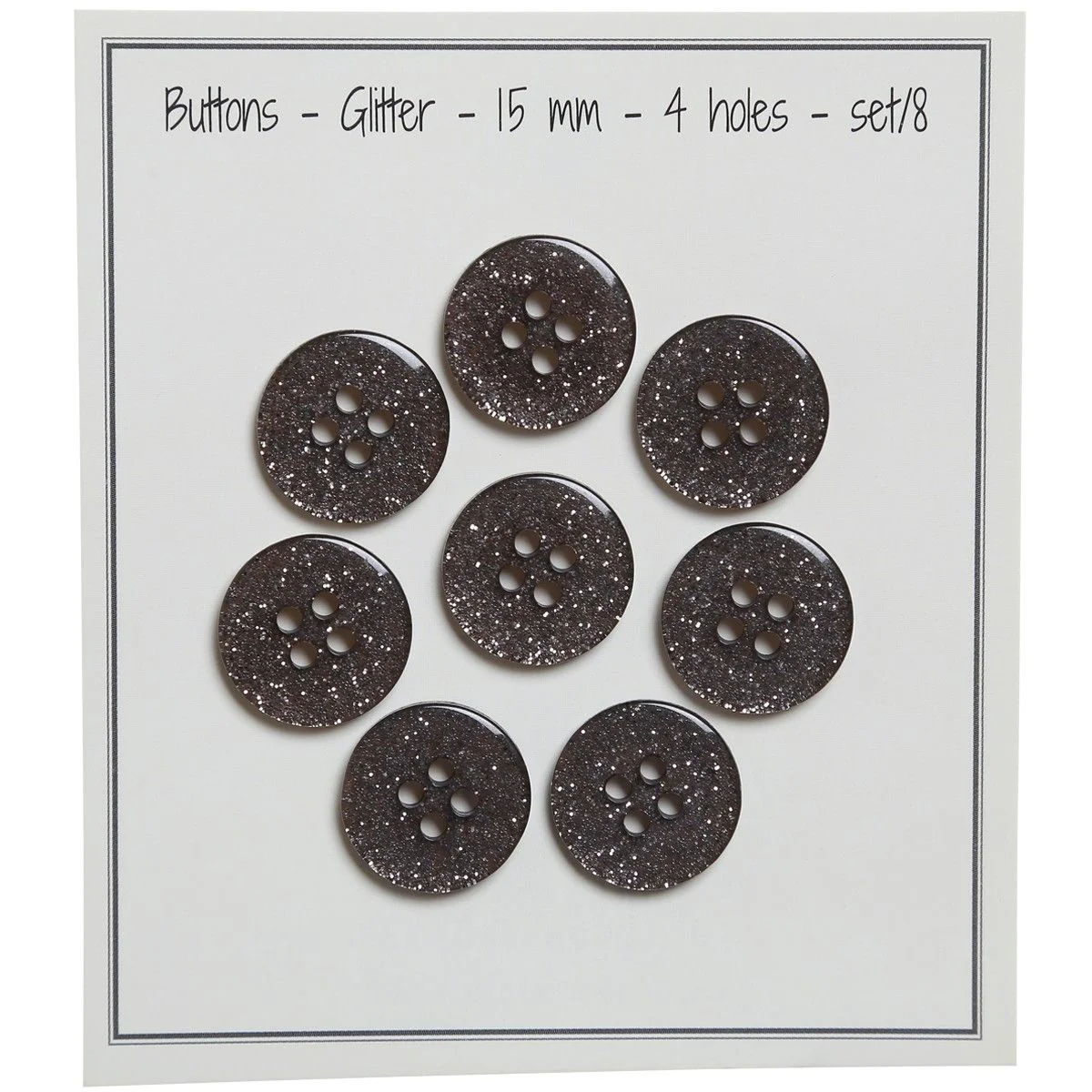 Glitter Buttons â Black - Multiple sizes