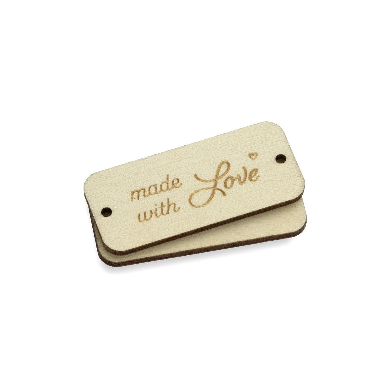 Wooden labels - Made With Love