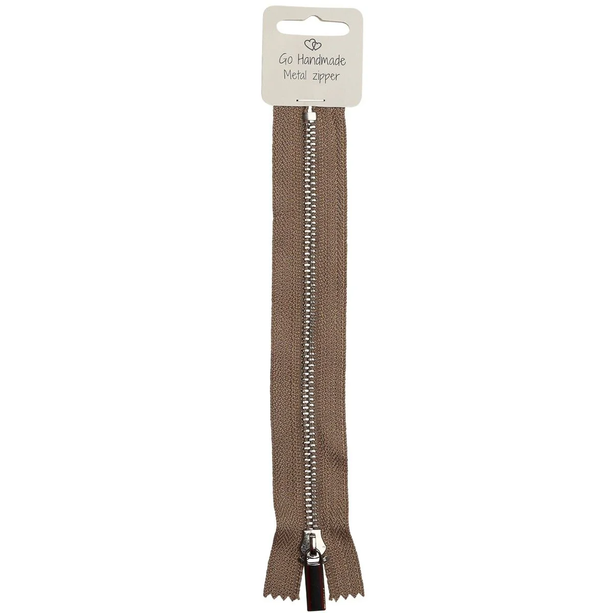 Metal Zipper - Beige