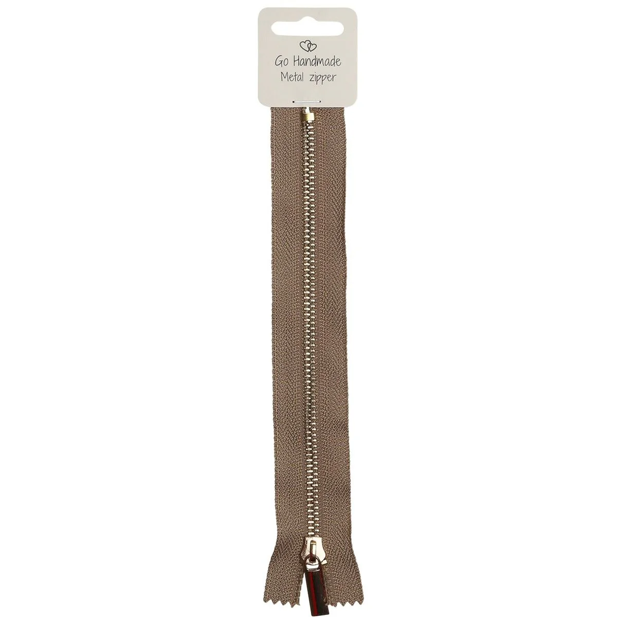 Metal Zipper - Beige