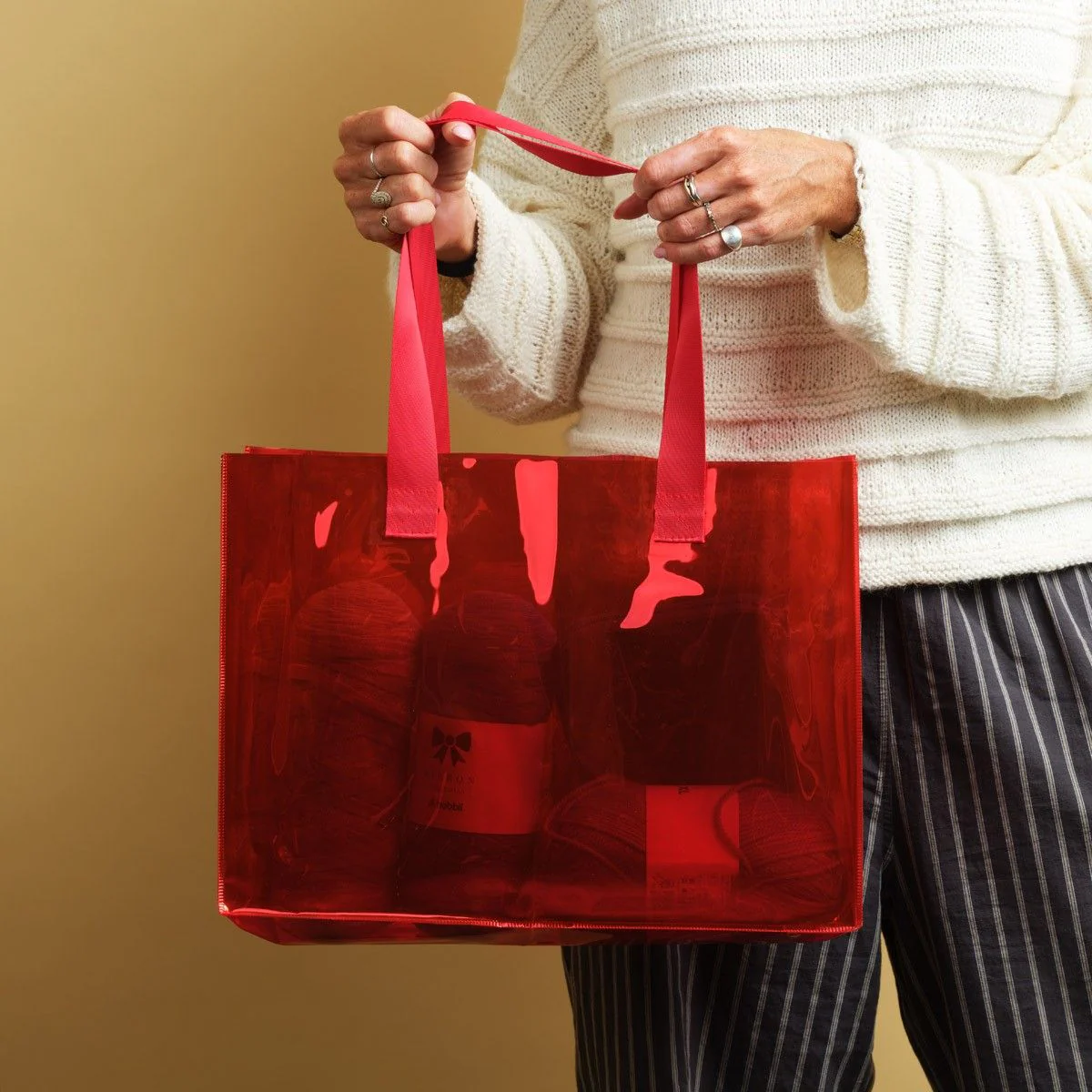 Clear Totebag - Red