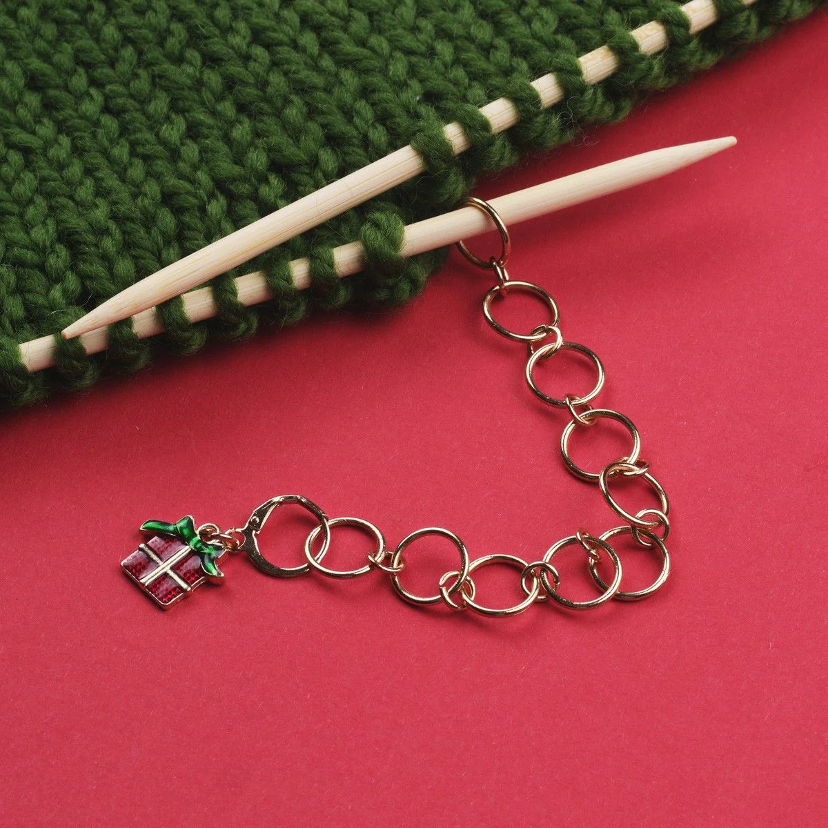Row Counter Chain - Christmas - 10 rings