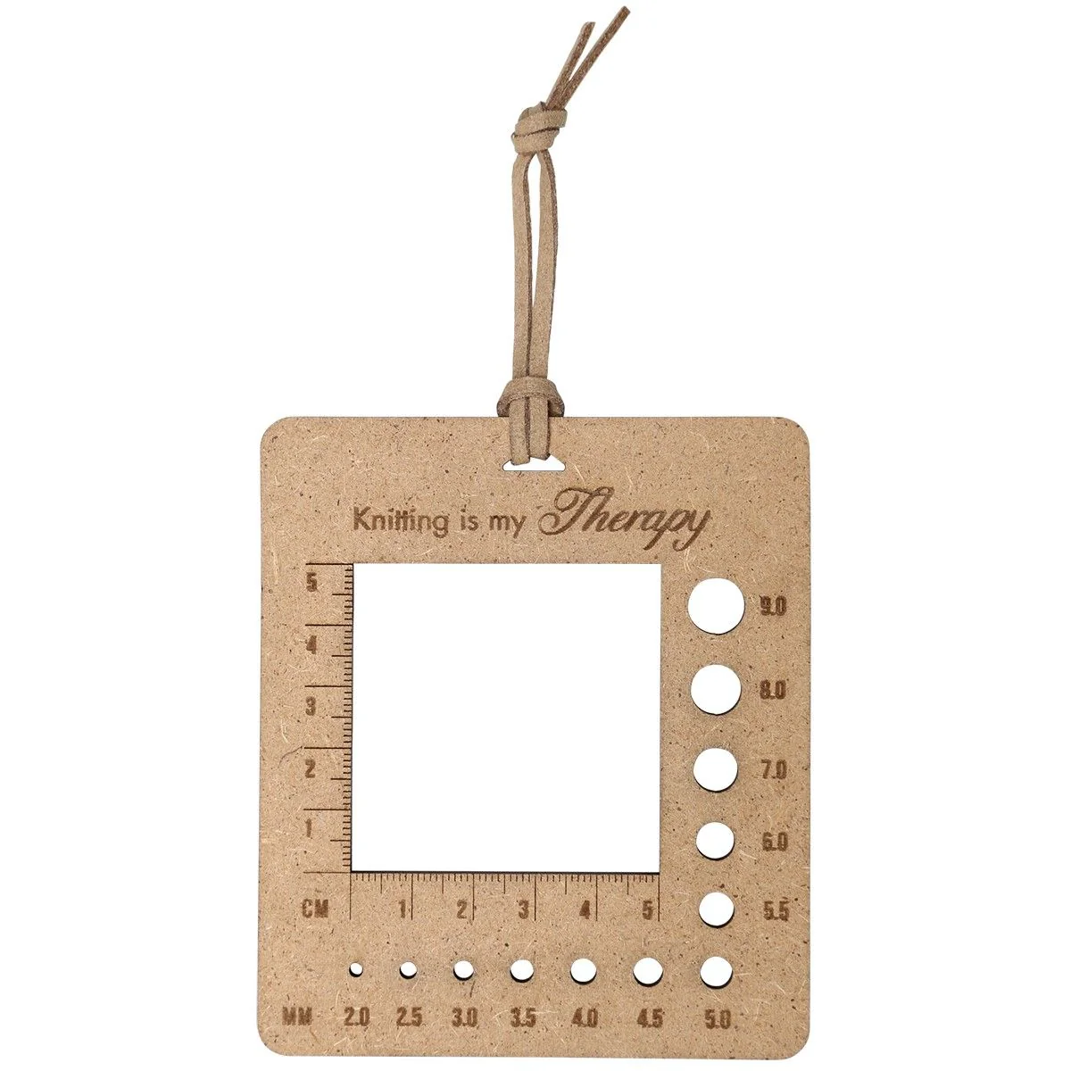 Wooden Knitting Gauge Ruler
