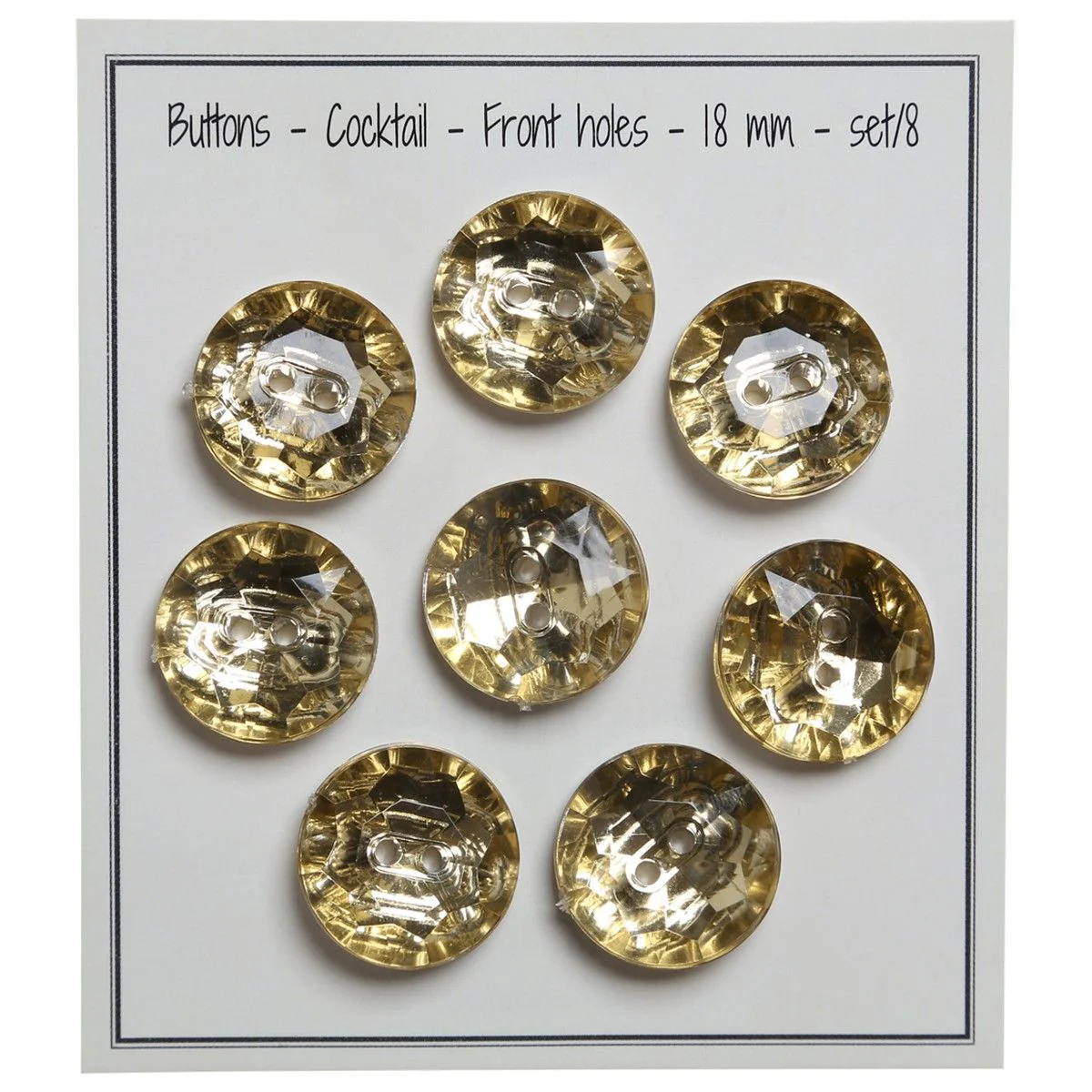 Two Hole Cocktail Buttons - 18 mm (0.7 inches)