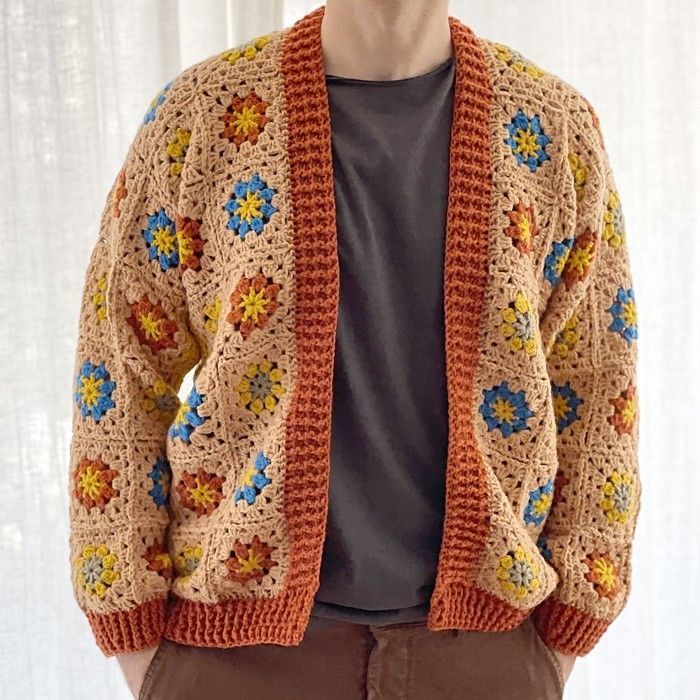 Floral Fusion - Menâs Cardigan