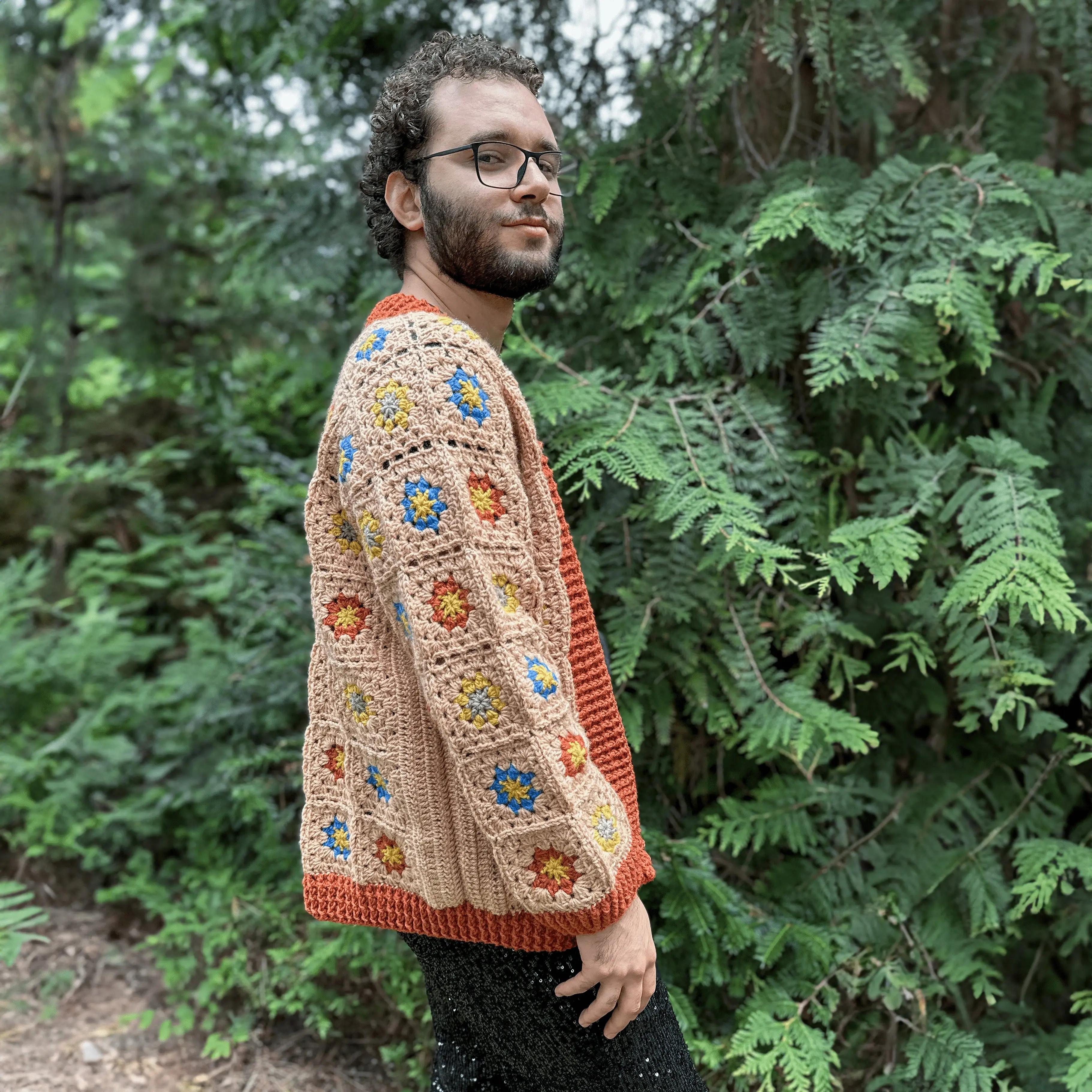 Floral Fusion - Menâs Cardigan