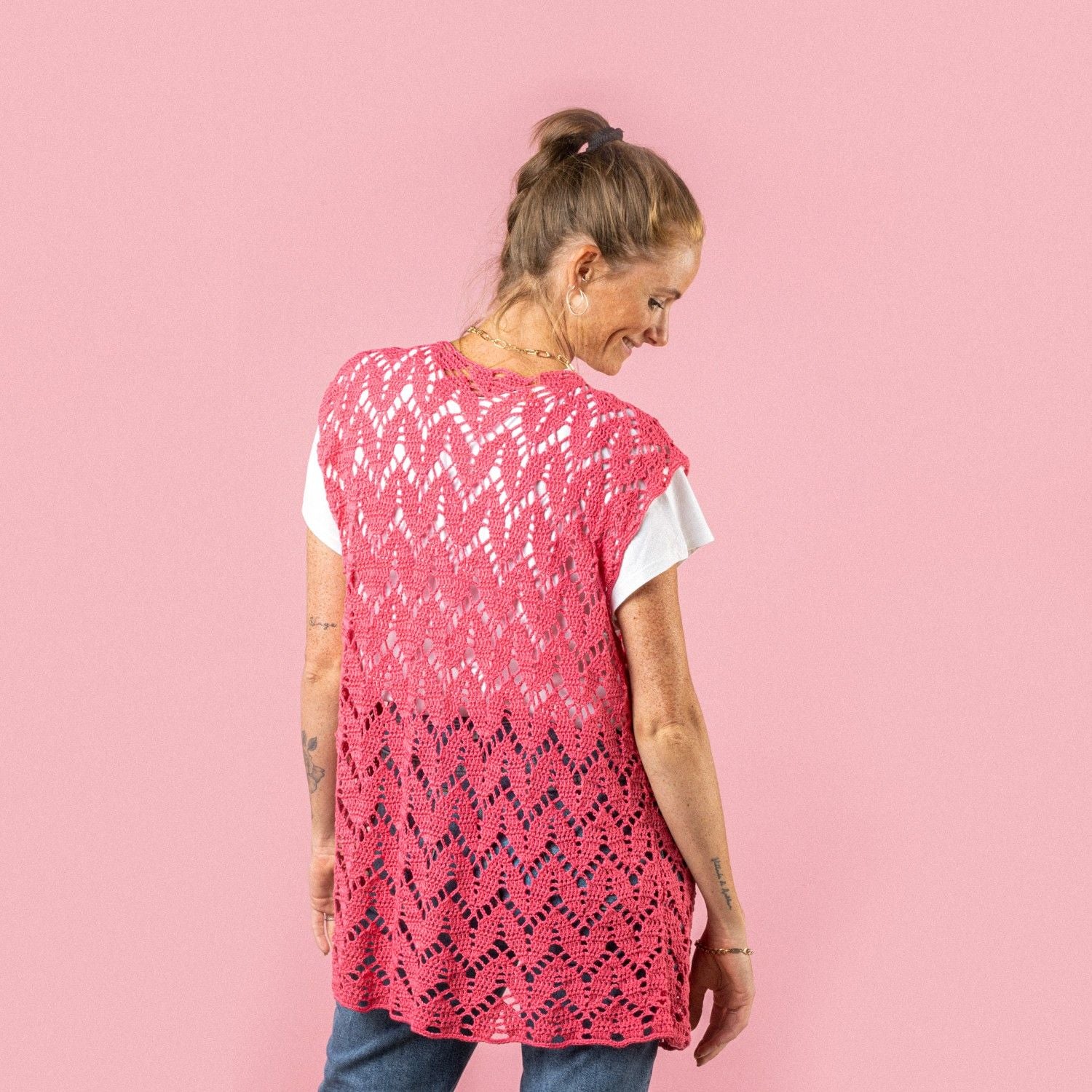 Leaf Me On - Vest - Pink Collection